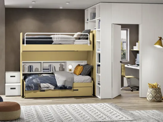 Cameretta 105 con doppio letto scorrevole di Ferrimobili