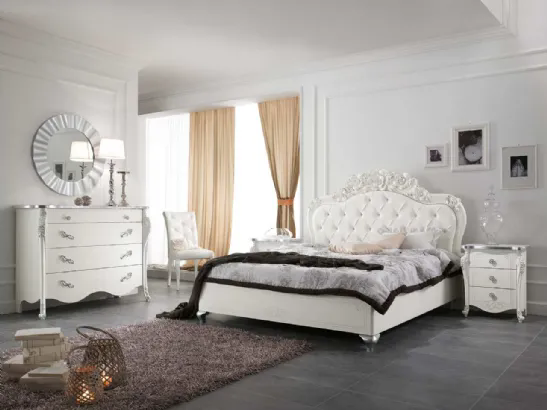 Gruppo Notte intarsiato e decorato Viola di Mobil Più