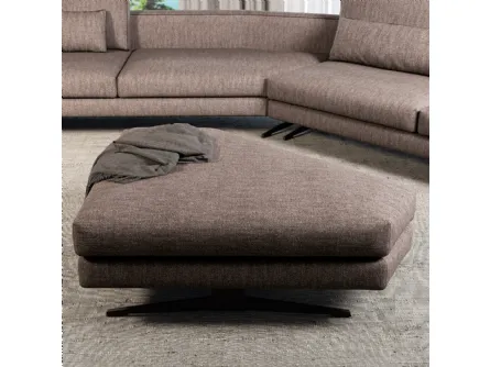 Pouf Trapezio in tessuto con base in metallo di Febal Casa