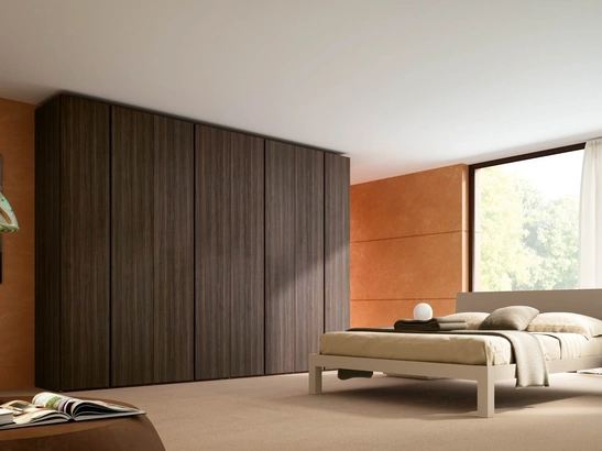 Armadio Anta Battente in melaminico Olmo arso16D di Ferrimobili