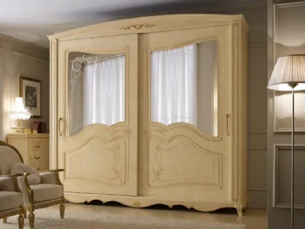Armadio Barocco Specchi di Patina Rosa