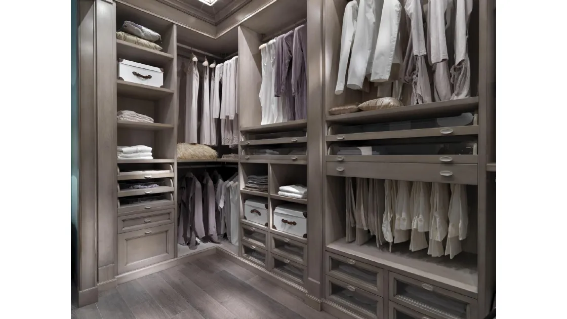 Cabina Armadio in legno Walk in Closet 01 di Busatto