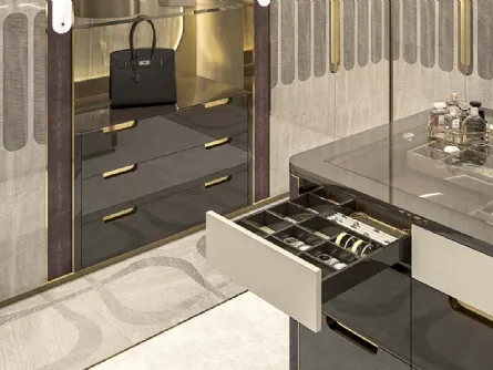 Cabina Armadio in laccato lucido Walk in Closet 03 di Busatto