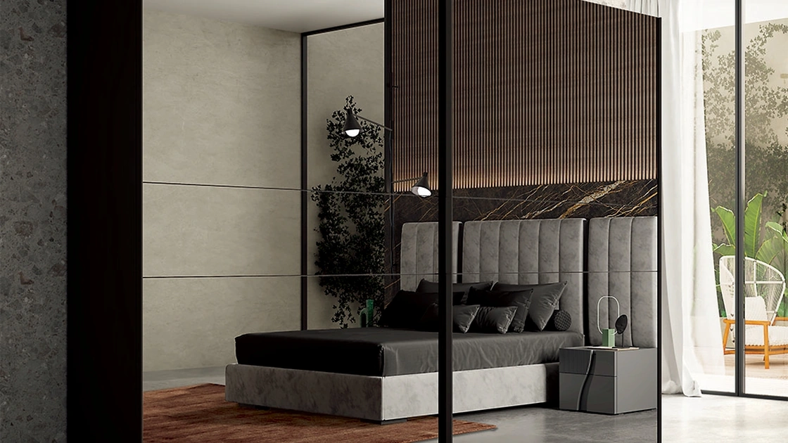 Armadio Wave con vetro a specchio di Mobilificio AG