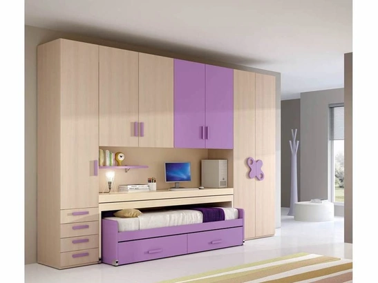 Cameretta 605 a ponte con letto estraibile di Ferrimobili