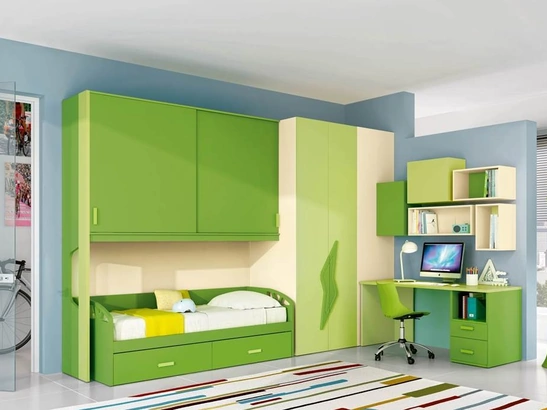 Cameretta 631 a ponte con scrivania di Ferrimobili