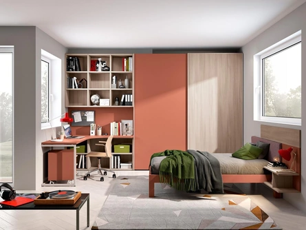 Cameretta 123 su misura in melaminico di Ferrimobili