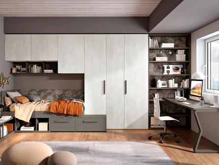 Cameretta 134 a ponte con scrivania di Ferrimobili