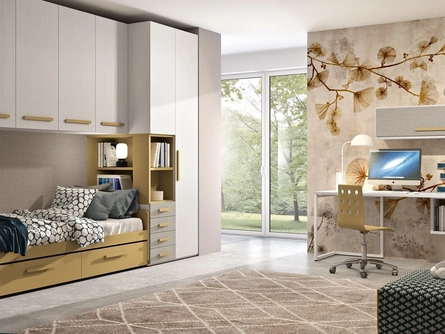 Cameretta 136 a ponte con scrivania di Ferrimobili