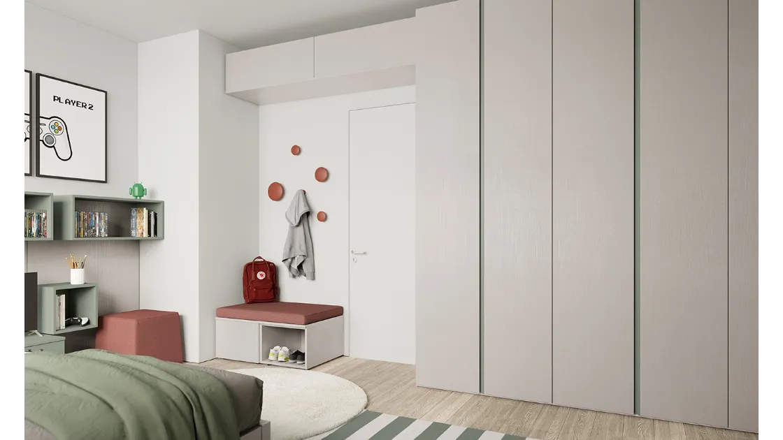 Cameretta componibili Momenti 02 K07 di Febal Casa