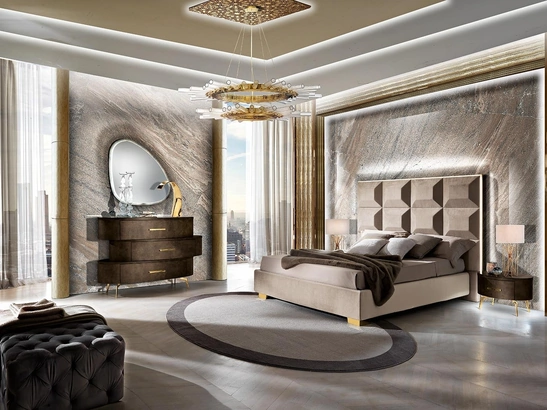 Gruppo Notte rivestito in pelle Incanto di Mobil Più