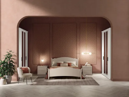Letto con testiera sagomata Arcadia Rainbow di Colombini Casa
