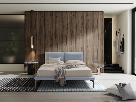 Letto in pelle Bali di Novaluna
