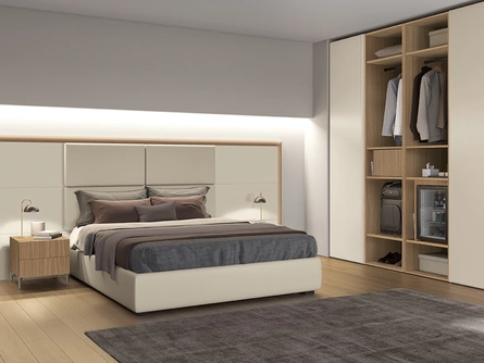Letto in ecopelle Basic di Colombini Casa