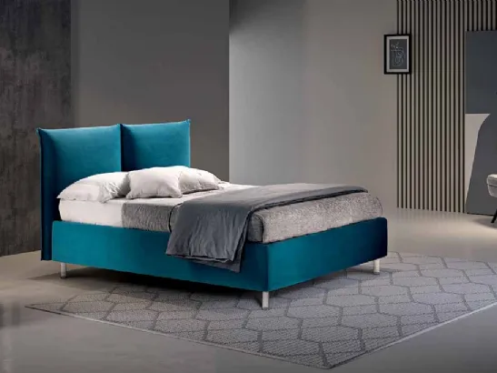 Letto in tessuto con testiera imbottita Gemini Flap di Cosmo Letti