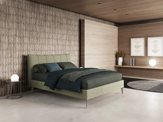 Letto matrimoniale in tessuto Harlem di Novaluna