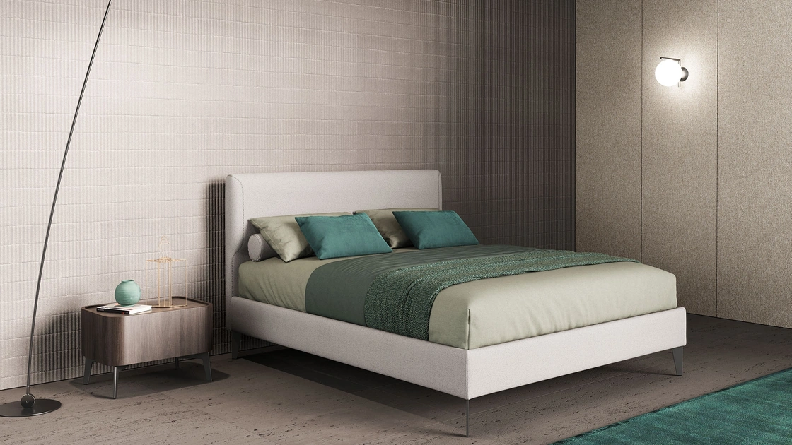 Letto imbottito Lenox di Novaluna