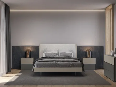Letto con testiera Lisboa Soft di Febal Casa