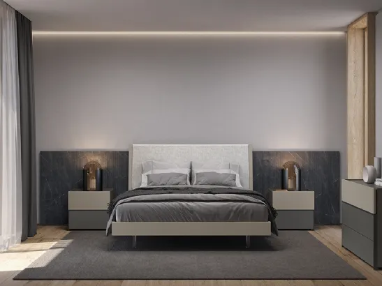 Letto con testiera Lisboa Soft di Febal Casa