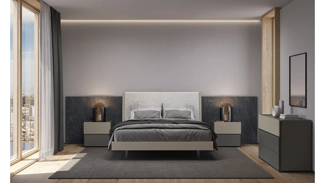 Letto con testiera Lisboa Soft di Febal Casa