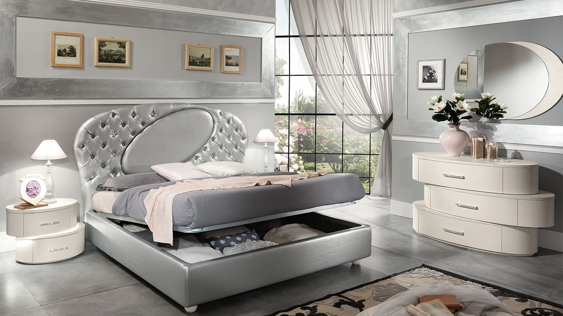 Letto con testiera e box contenitore Movida Ecomalta di Mobil Più