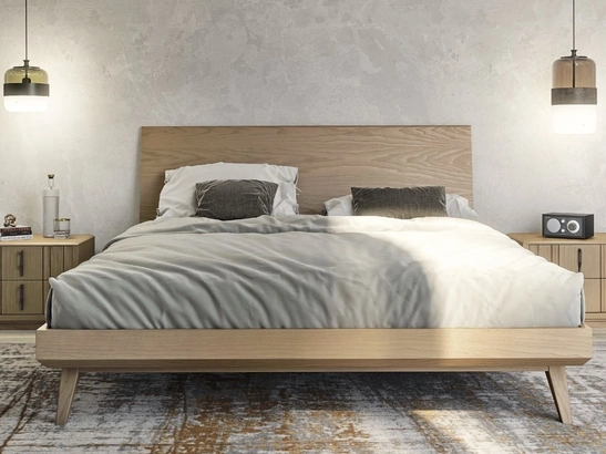 Letto Nova Concept Argilla in frassino di Imba Srl