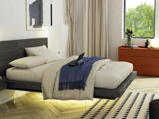 Letto Nova Fly Antracite in Frassino di Imba Srl