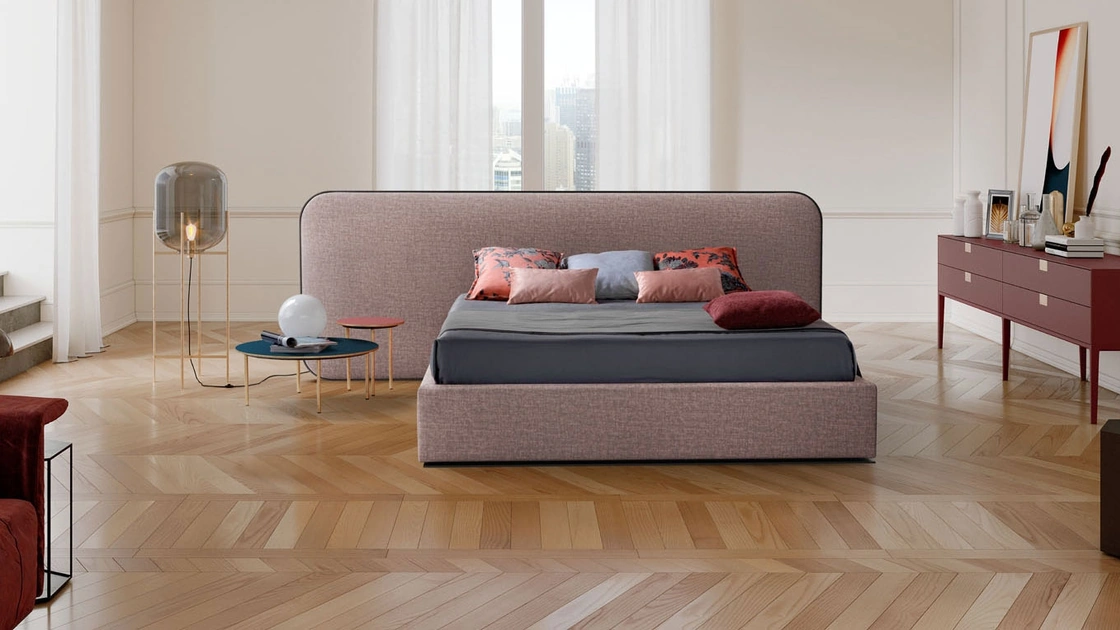 Letto imbottito Elysium Laterale di Novaluna