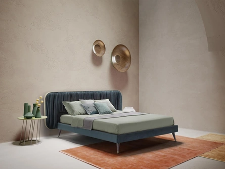 Letto in tessuto Elysium Velvet di Novaluna