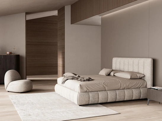 Letto imbottito Panama di Novaluna