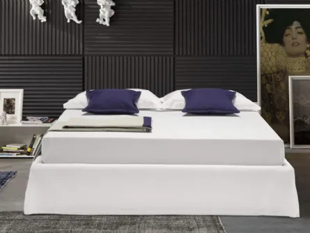 Letto matrimoniale in tessuto Sommier di Novaluna