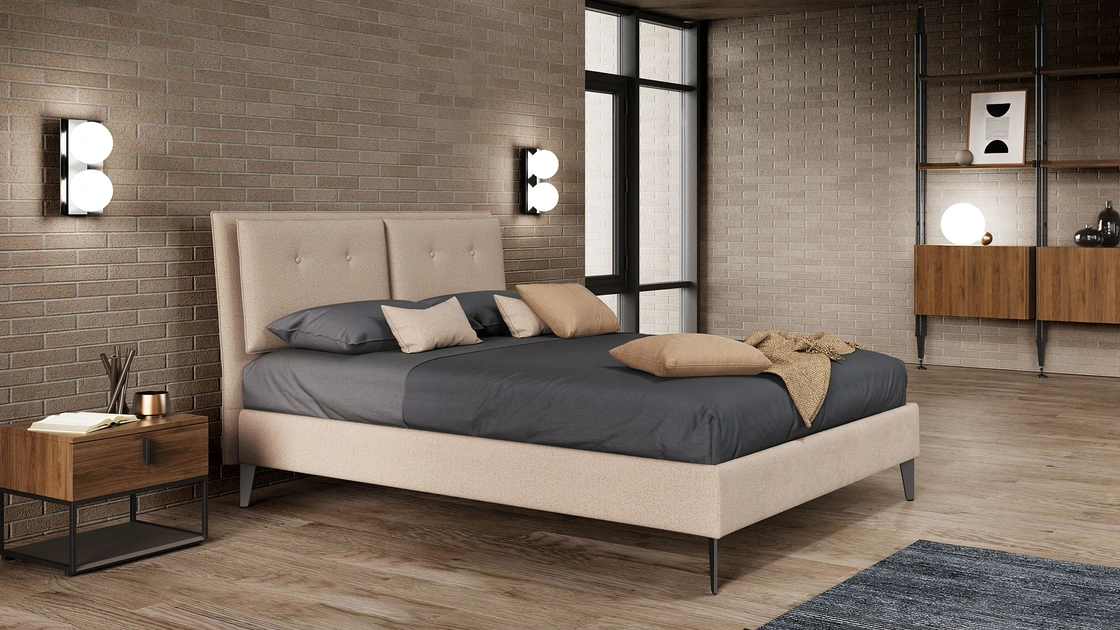 Letto imbottito Stuart di Novaluna