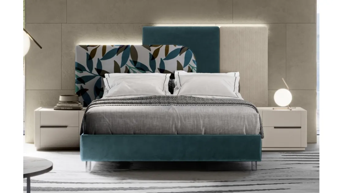 Letto Tahiti in tessuto di RTL Mobili