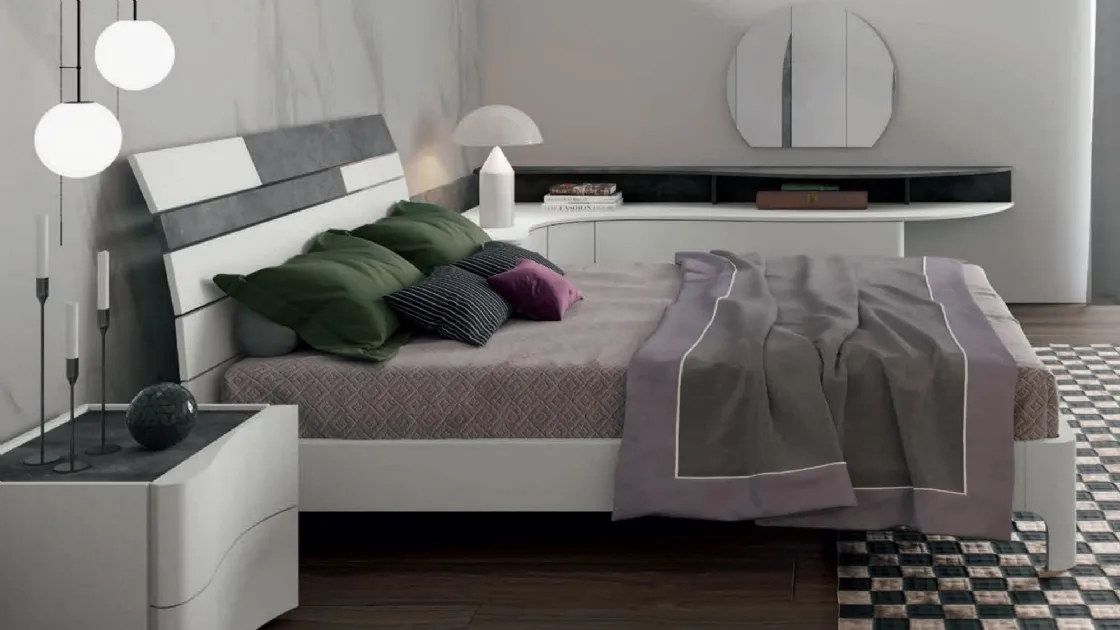 Letto con tastiera moderno Tau di Artigianmobili