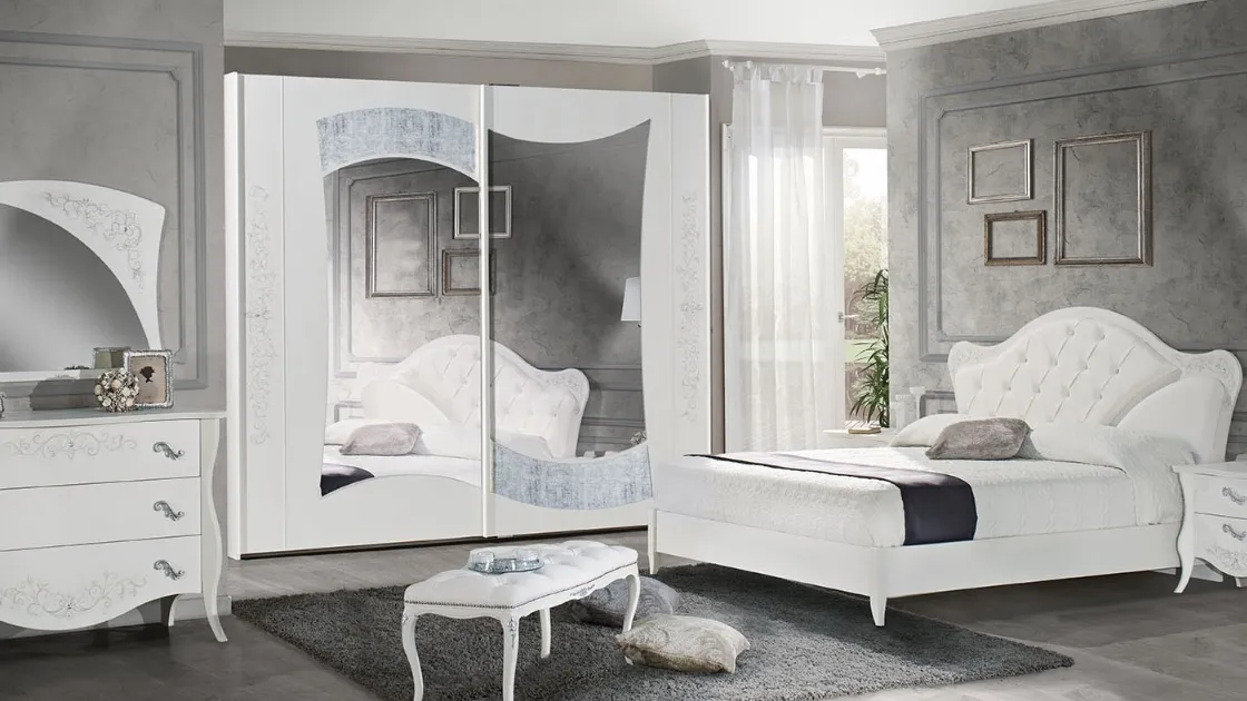 Letto con testiera in pelle Tiffany di Mobilificio AG