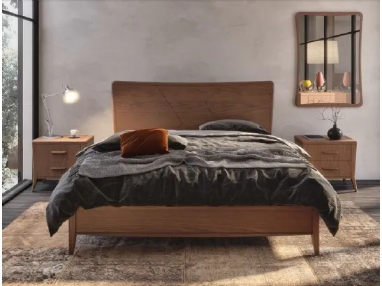 Letto in legno con testiera Trend Style TR2420 di Imba Srl