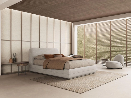 Letto imbottito Yuki di Novaluna
