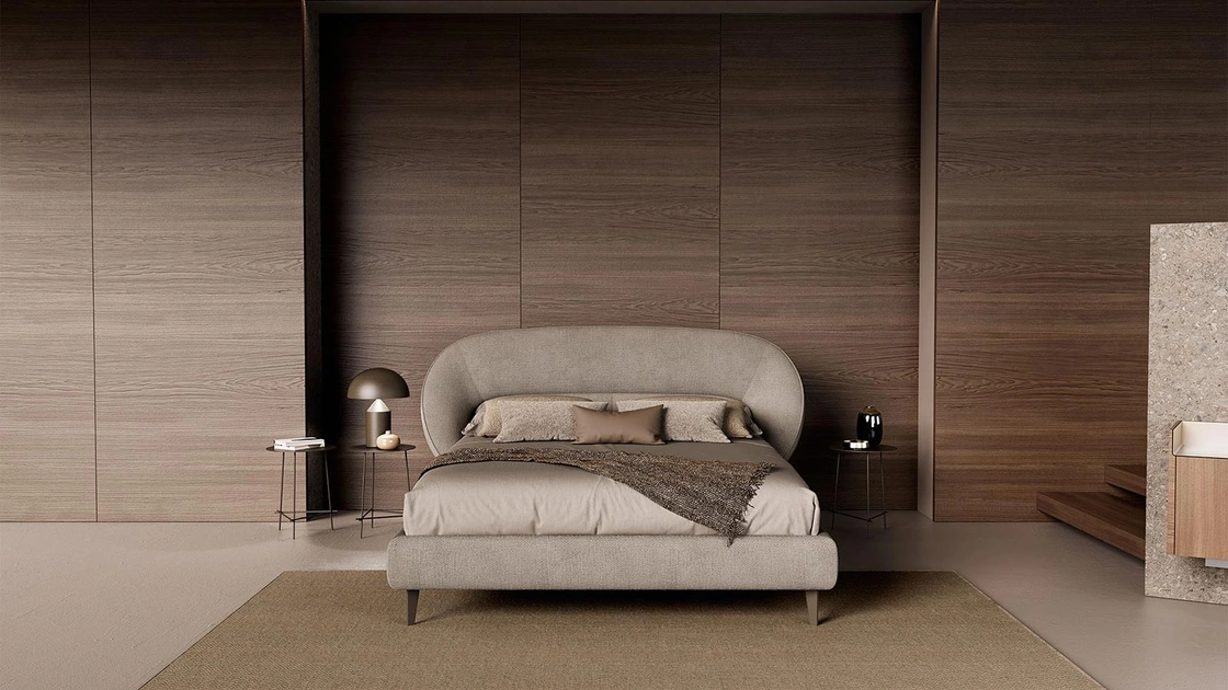 Letto imbottito Zen C di Novaluna