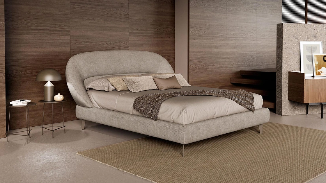 Letto imbottito Zen C di Novaluna