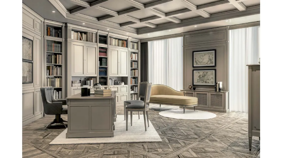 Libreria classica in legno laccato Atelier 05 di Busatto