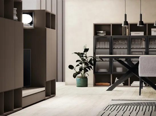 Libreria a muro Golf Infinity I103 in melaminico di Colombini Casa