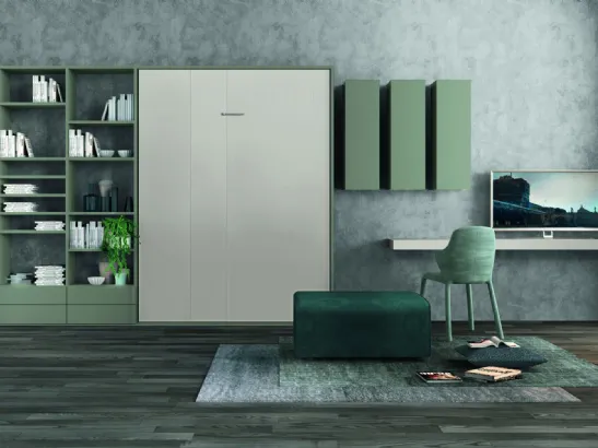Libreria a muro Golf Infinity L109 in melaminico bicolore di Colombini Casa