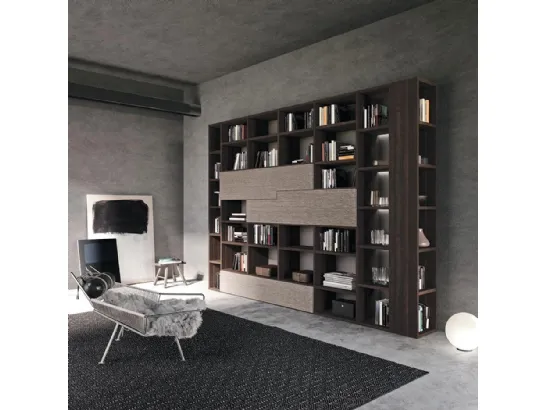 Libreria Horizon 944 in legno e laminato di Mobilgam