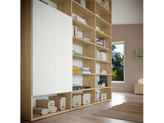 Libreria componibile a muro Horizon 942 in legno e laminato di Mobilgam