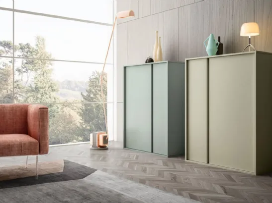 Madia alta Living 02 in laccato opaco di Arredo3