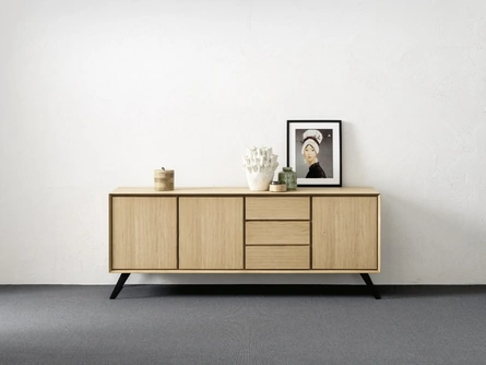 Madia Nook in rovere 3 ante 3 cassetti di Alta Corte