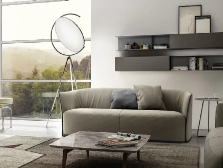 Mobile sospeso Living 07 in laminato Grigio Londra di Arredo3