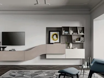 Parete Attrezzata moderna Velvet 157 di Artigianmobili