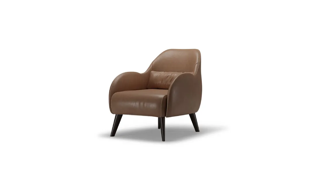 Poltroncina in pelle Idra di Cuborosso