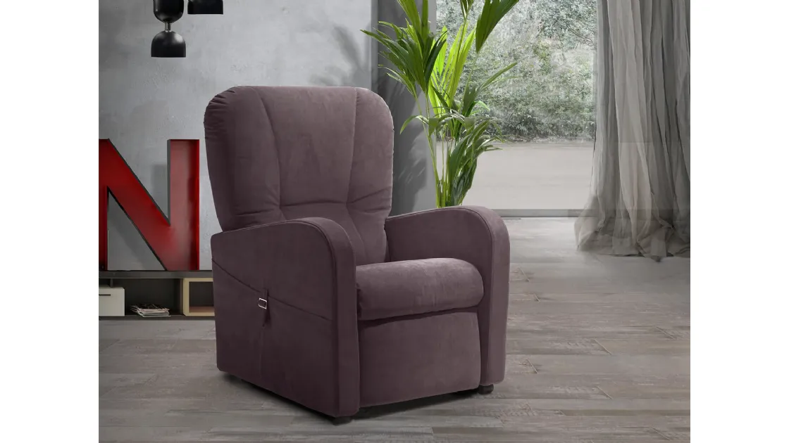 Poltrona relax Raffa con meccanismo Lift alzapersona con 2 motori di Vitarelax